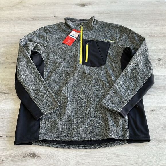 Spyder Bandit Half Zip Fleece Jacket Black CTS CL NWT - Picture 2 of 4